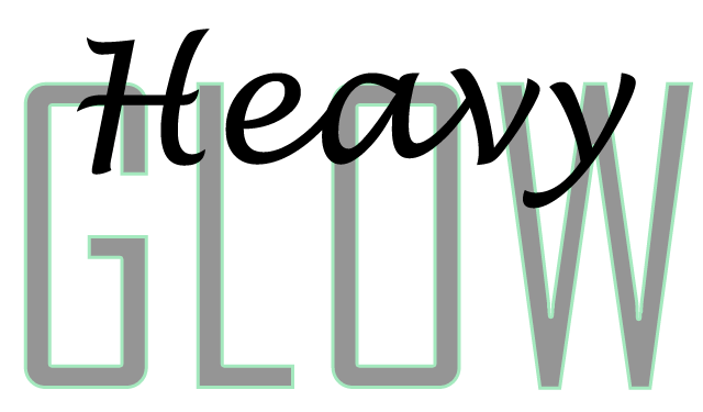 heavy glow logo